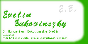 evelin bukovinszky business card